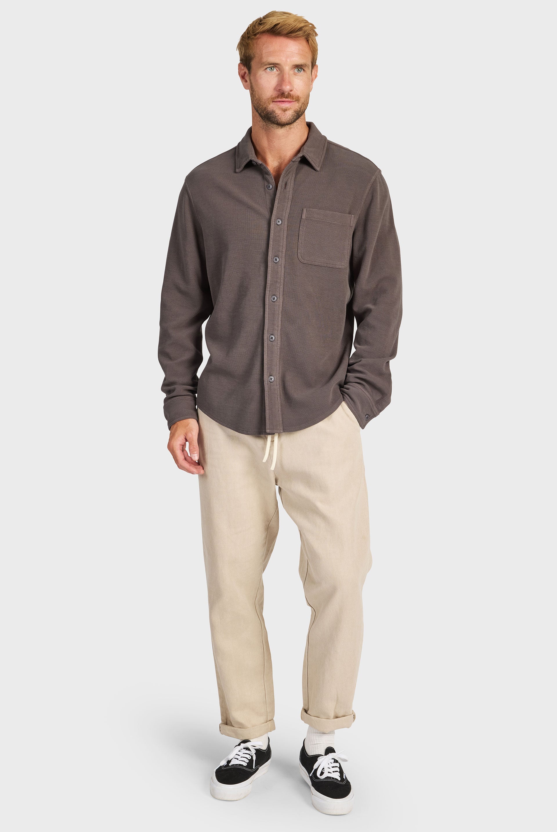 Carlos Cotton Waffle Shirt