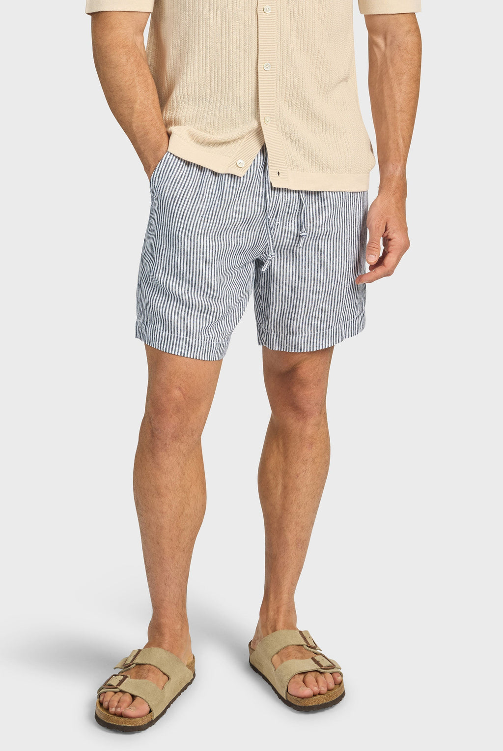 Stripe Riviera Linen Short