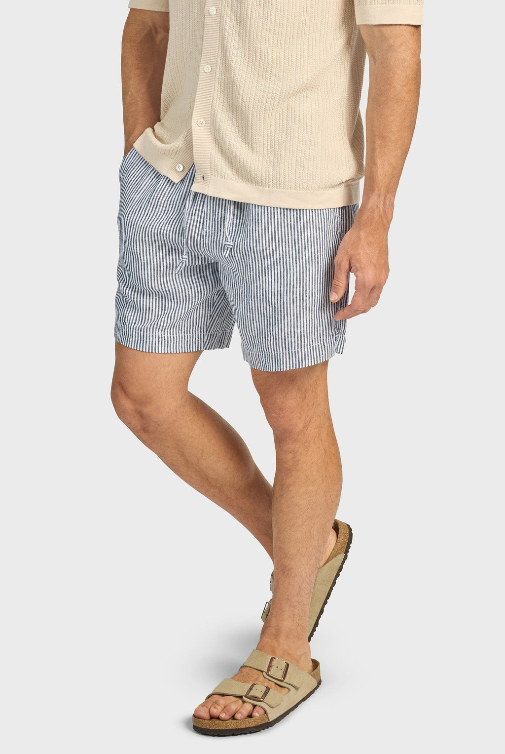 Stripe Riviera Linen Short